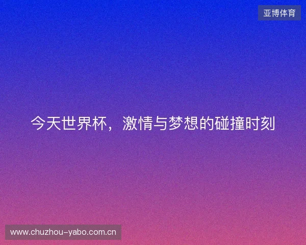 今天世界杯,激情与梦想的碰撞时刻 今天世界杯,激情与梦想的碰撞时刻